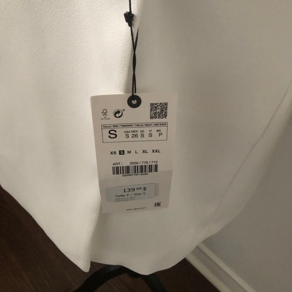 Zara white belted blazer coat - Picture 4 of 5